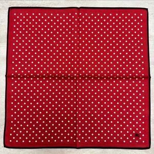 Burberry vintage handkerchief cotton Red and White Polka Dot